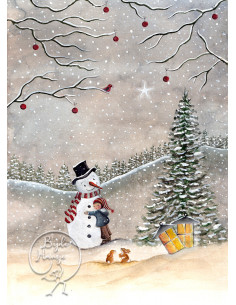 Ansichtkaart sneeuwpop...