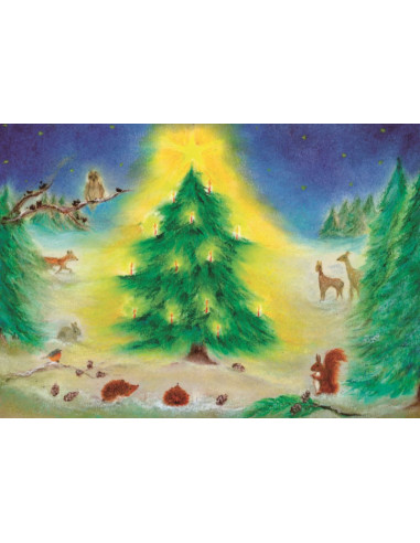 Ansichtkaart kerstboom Baukje Exler