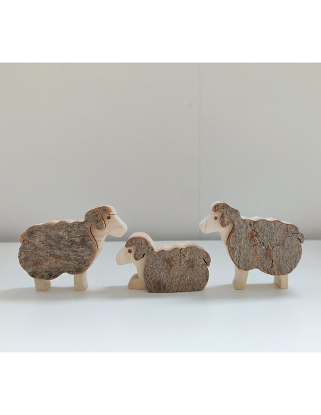 Schapen kerststal hout
