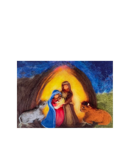 Ansichtkaart Kerststal Het wol Feetje