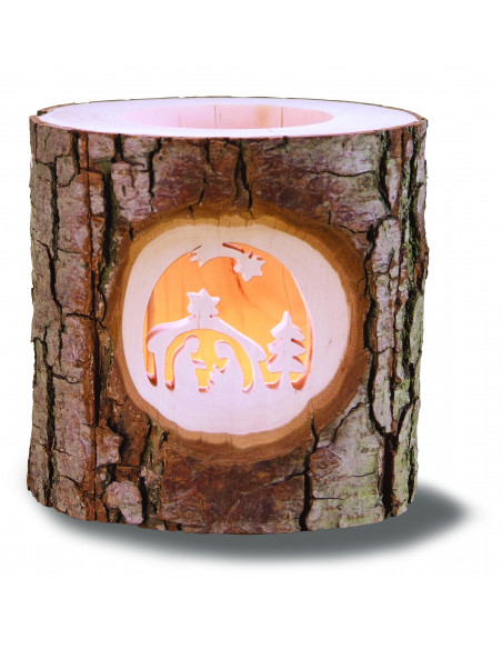 Kerststal waxinelichtje houder