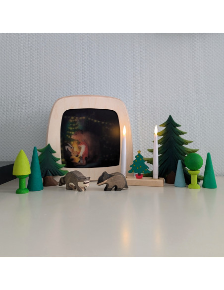 Lezen in het bos plaat voor seizoenslamp Lotte Drouen