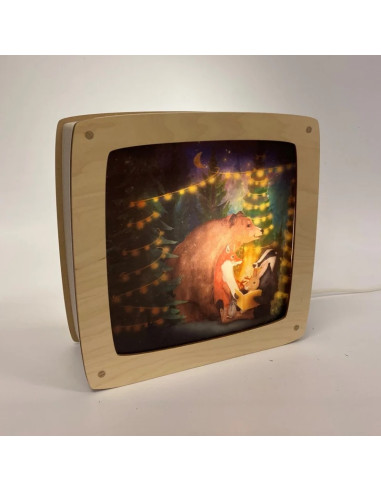 Lezen in het bos plaat voor seizoenslamp Lotte...