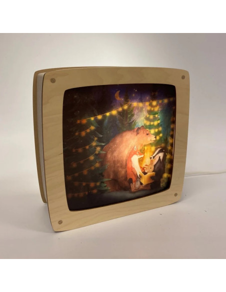 Lezen in het bos plaat voor seizoenslamp Lotte Drouen