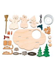 Knutselset sneeuwpop lichtje 2