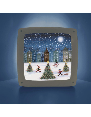 Schaatsen winter plaat voor seizoenslamp...