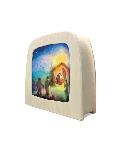 Kerststal plaat voor seizoenslamp Vogel Geluk