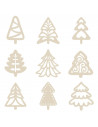 Houten kerstboom mini figuurtjes