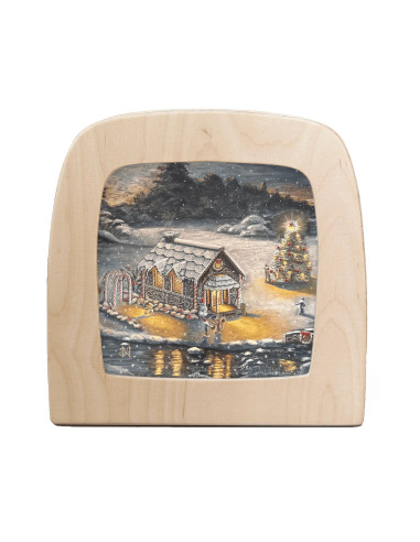 Kersthuis plaat voor seizoenslamp Nathaniel...