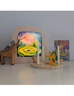 Advent plaat voor seizoenslamp Vogel Geluk 2