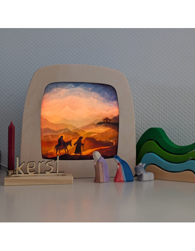 Jozef en Maria onderweg plaat voor seizoenslamp...