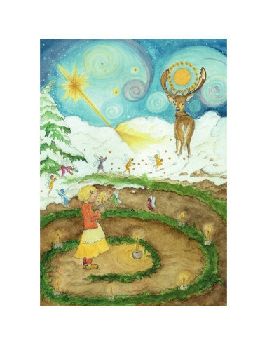 Ansichtkaart advent Margo Heine