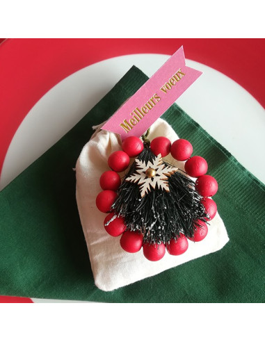 Houten mini kerstfiguurtjes set