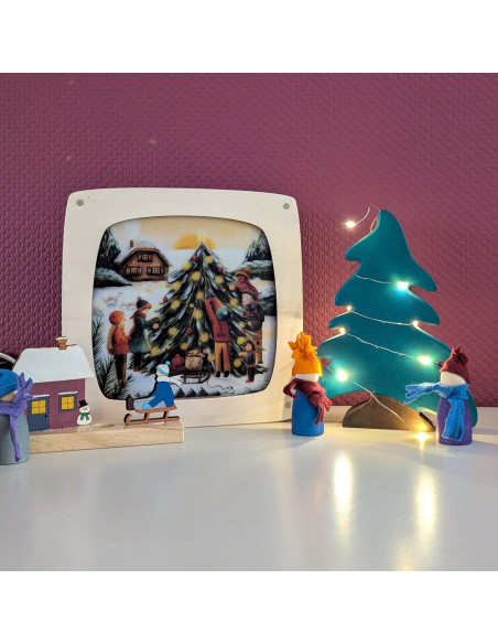 Kerstboom optuigen plaat voor seizoenslamp Esther Bennink