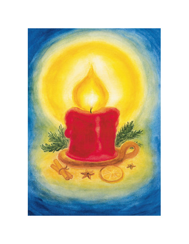 Ansichtkaart adventskaars Heike Stinner