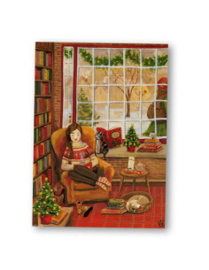 Ansichtkaart kerst lezen Esther Bennink