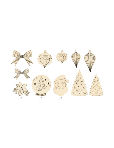 Mini figuurtjes kerst decoratie
