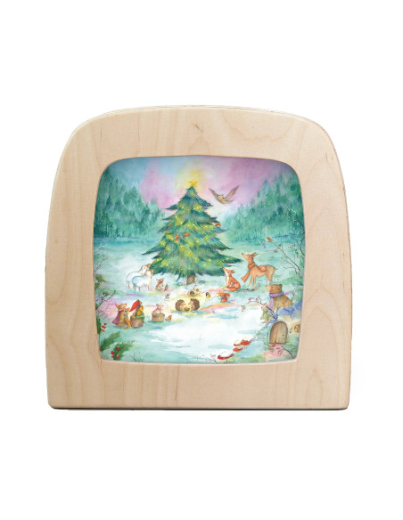 Kerstboom plaat voor seizoenslamp Anne Illustraties