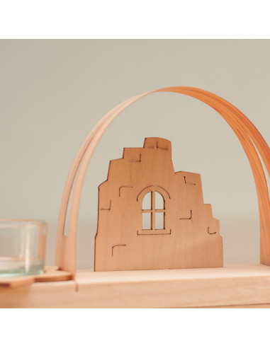 Knutsel kerststal theelicht