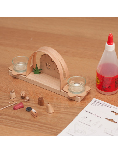 Knutsel kerststal theelicht Knutsel kerststal theelicht