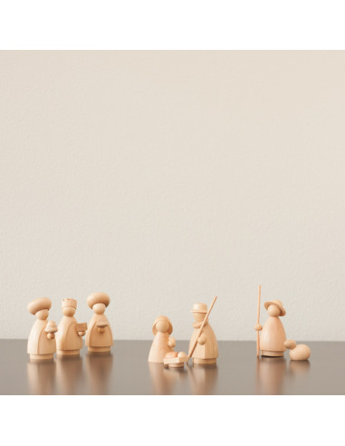 Houten kerststal modern