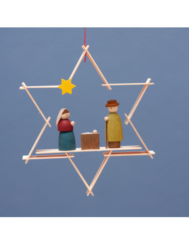 Kerststal hanger ster