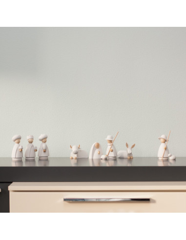 Kerststal modern wit