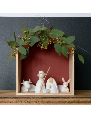 Kerststal modern wit