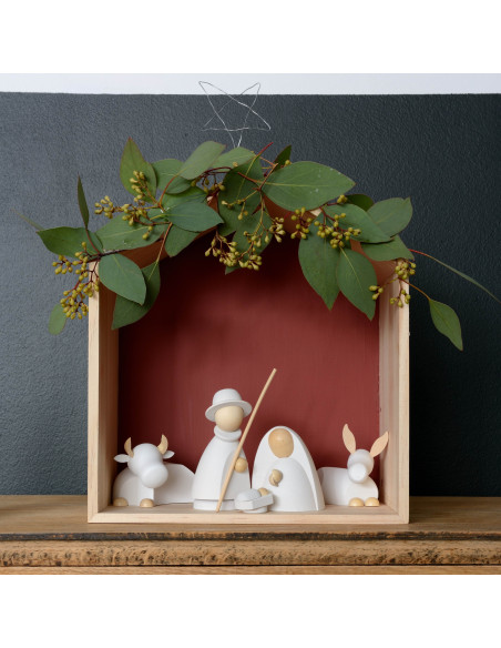 Kerststal modern wit Kerststal modern wit