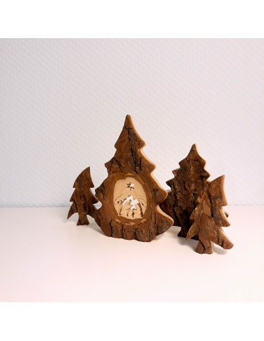 Kerststal in kerstboom