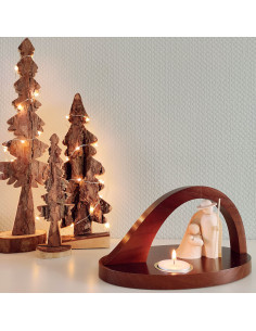 Kerststal met kaarsje 2