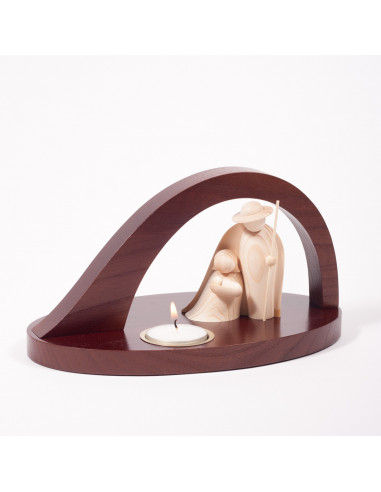 Kerststal met kaarsje