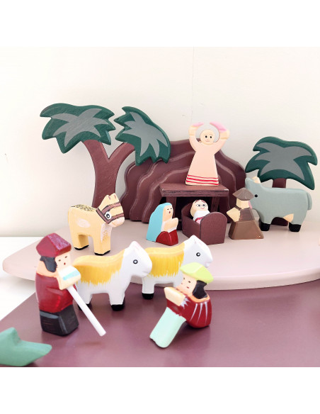 Kerststal handgesneden