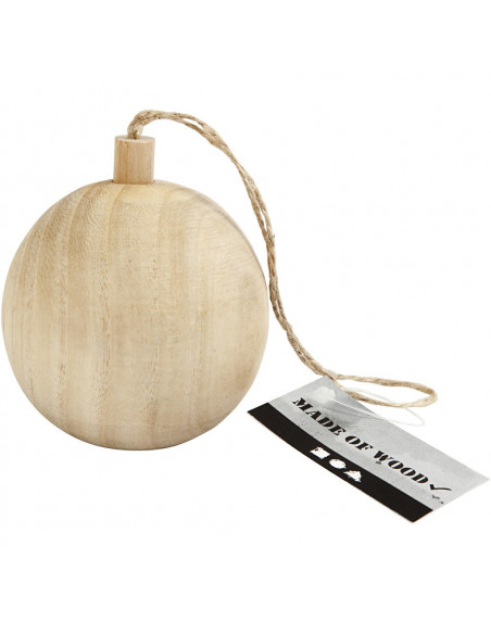 Houten kerstbal Houten kerstbal