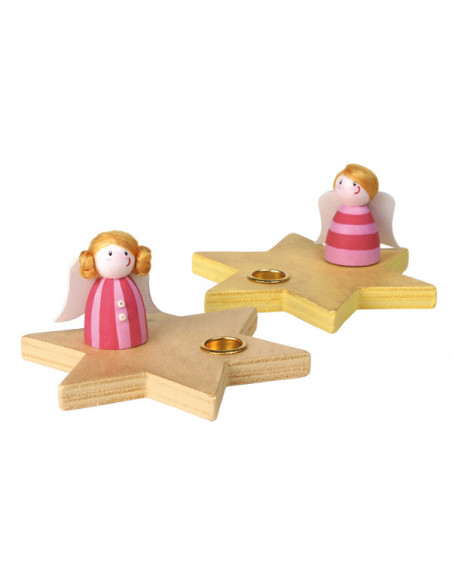 Peg doll engel kaarshouder Peg doll engel kaarshouder