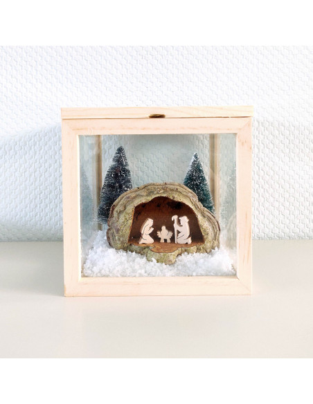 Kerststalletje in elfenbankje