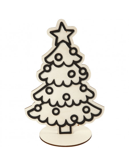 Inkleur kerstboom hout Inkleur kerstboom hout