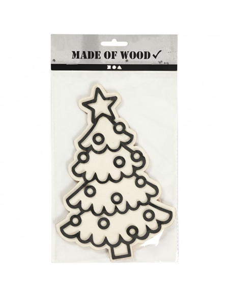 Inkleur kerstboom hout Inkleur kerstboom hout