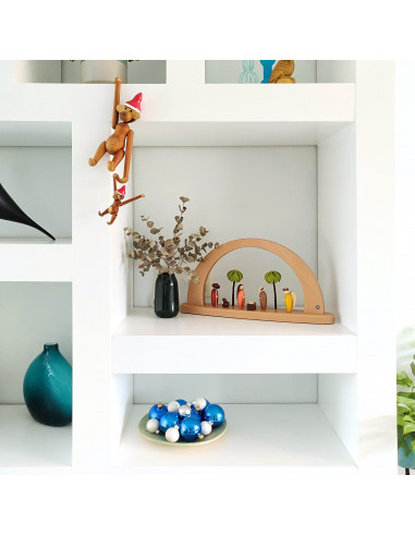 Lichtboog kerststal kleur