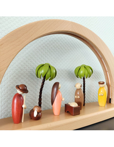 Lichtboog kerststal kleur