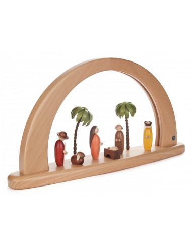 Lichtboog kerststal kleur