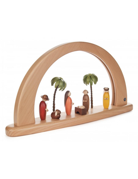 Lichtboog kerststal kleur