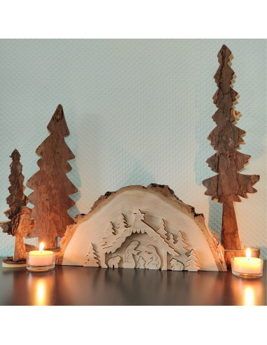 Kerststal houtplak