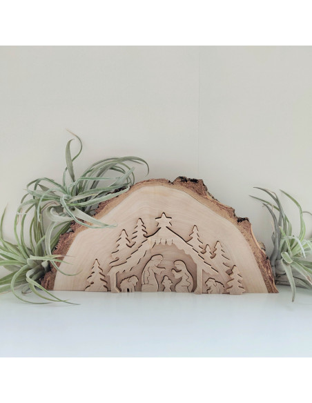 Kerststal houtplak