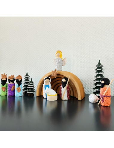 Kerstbomen gekleurd