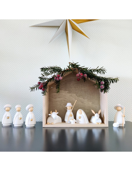 Kerststal modern wit Kerststal modern wit