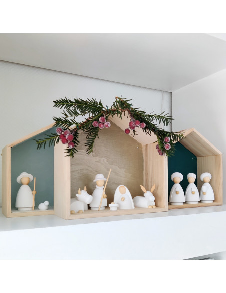 Kerststal modern wit Kerststal modern wit
