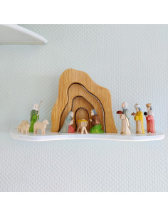 Handgesneden kerststal 2