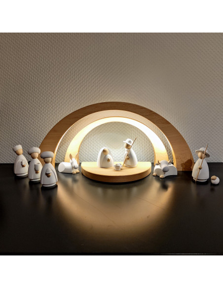 Kerststal modern wit Kerststal modern wit