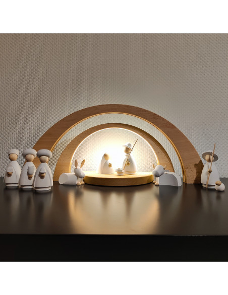 Kerststal modern wit Kerststal modern wit